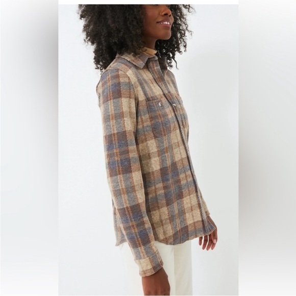 Faherty Legend Sweater Shirt Plaid Size M - Picture 2 of 9